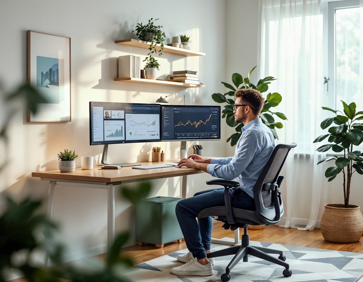 office workers at their computer